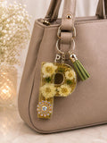 Personalized Letter P Resin Keychain