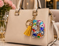 Bling Bling Letter D Keychain: Transparent, Sparkly Accessories, Tassel